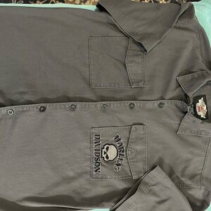 Harley-Davidson Charcoal Button Down Shirt